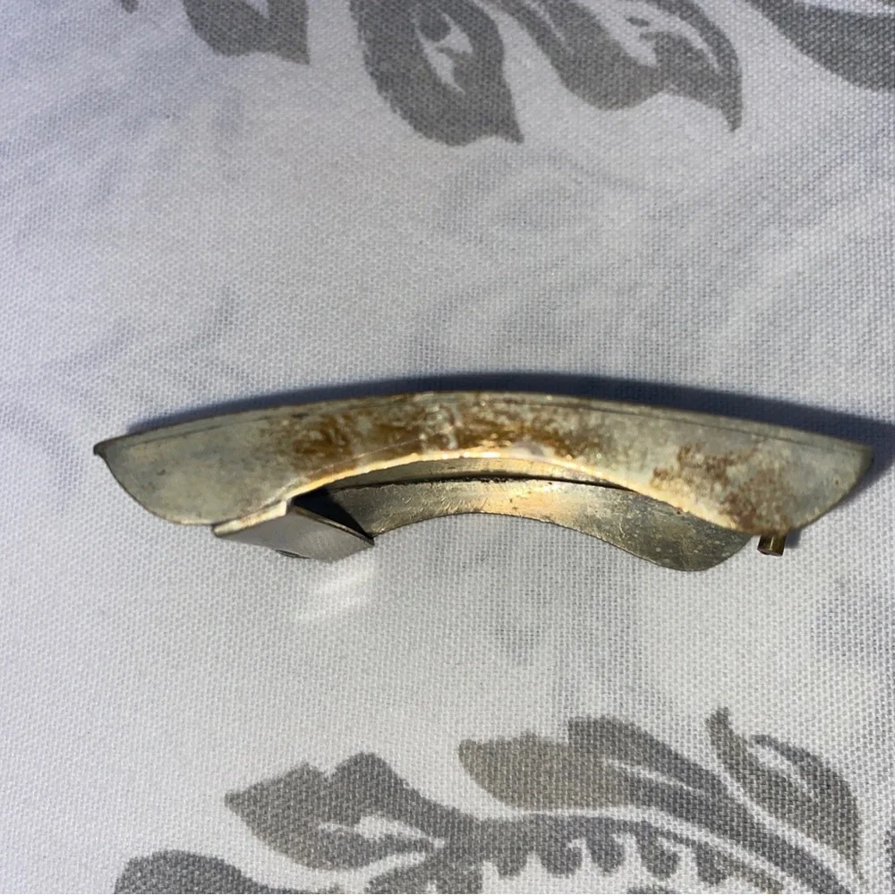 MEXICO ALPACA AZTEC CALENDAR SILVER MOTHER OF PEARL‎ BELT BUCKLE